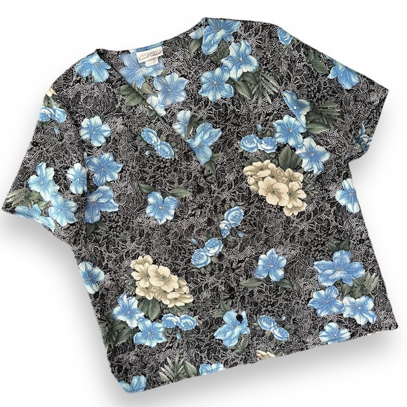 Vintage Floral Paisley Button Down Blouse - Picture 2 of 7